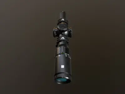Tango 6T Rifle scope Low Poly PBR - FPS Weapon Attachment Low-poly 3D model