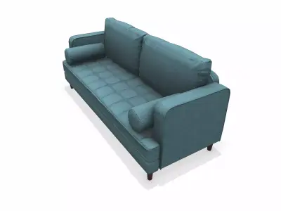 Fabric Sofa Low-poly PBR Free low-poly 3D model