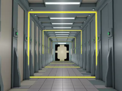 Sci Fi Corridor Laboratory 3D model