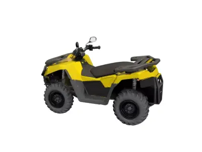 Rugged Offroad ATV Quad Bike All Terrain Vehicle 3D model