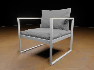 Malibu Outdoor Armchair Low-poly 3D model