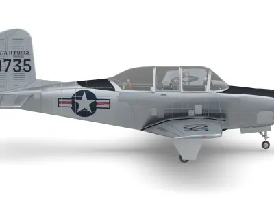  Beechcraft T-34 Mentor 3D model