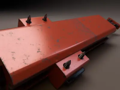 Wall-Mounted Gun 3D model