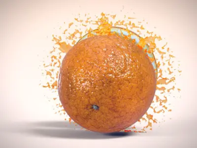 Orange Juice Explode Alembic Sequence 3D model