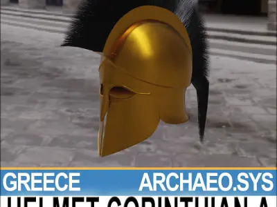 Greek Corinthian Helmet A 3D model
