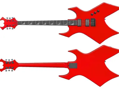 Electric Guitar Part 8 Low-poly 3D model