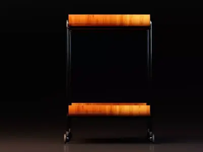 Modern Serving Cart Free low-poly 3D model