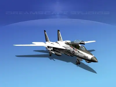 Grumman F-14D Tomcat T01a VF100 3D model
