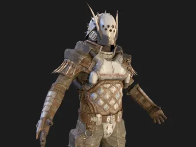 Skull armor 2 Low-poly 3D model