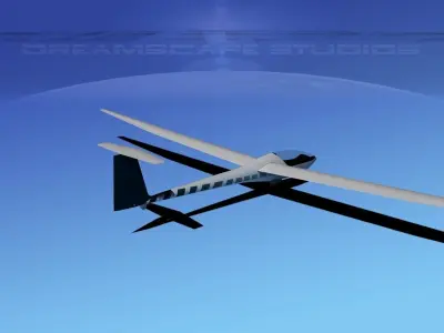 Glaser Dirks DG-200 17 Mtr Sailplane V07 3D model