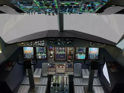 ART 72-600 Cockpit Low-poly 3D model