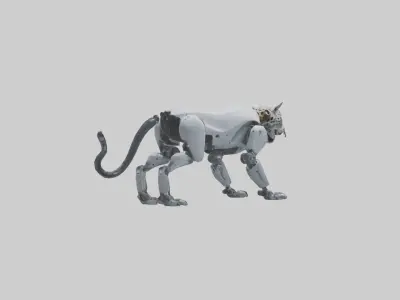 Robot version of a jaguar model 3D model