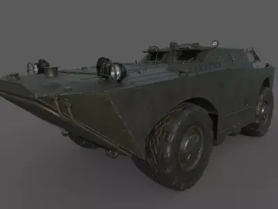 BRDM-1 wwii armoured car 3D model
