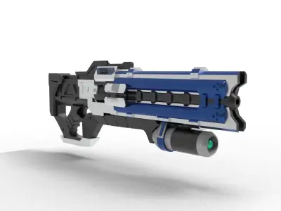 Electric Gun Low-poly 3D model