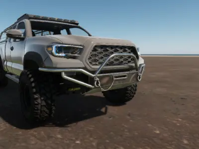 Tacoma Brushbar and Winch Low-poly 3D model