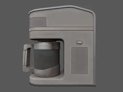Simple Stylized Dusty Coffee Machine - 4 color schemes Low-poly 3D model