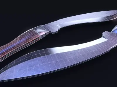 Kukri Knife Free 3D model