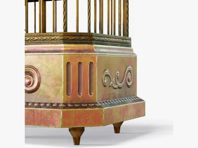 Birdcage Neoclassical Low-poly 3D model