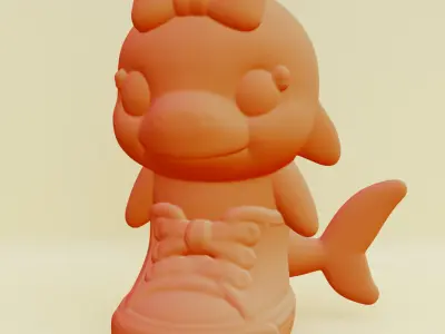 Baby Tralalero Tralala Girl Italian brainrot Printable 3D print model