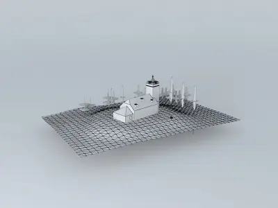 Riga Bikeru Evangelical Lutheran Church Free 3D model