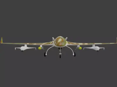 UAV Burevestnik Low-poly 3D model