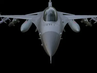 General Dynamics F-16 Fighting Falcon Low-poly 3D model