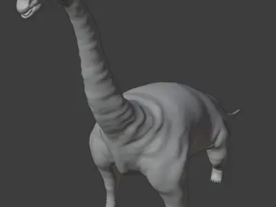 Brachiosaurus dinosaur Low-poly 3D model