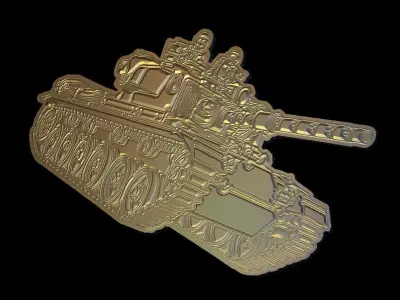 Tank Suitable for embossing Hot Foil Technique 3D model