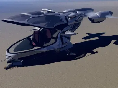 Police Patrol  V-1255 Flying Vehicle 3D model