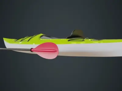 Kayak 2 Untextured 3D model