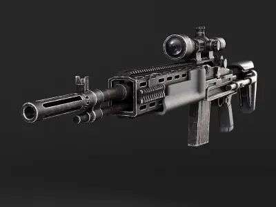M14 EBR sniper rifle 3D model