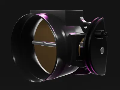 Car compressor throttle 3D model