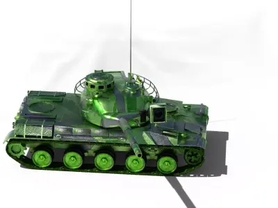 AMX-30 Tank Low-poly 3D model