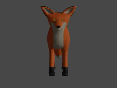 LowPoly Fox Low-poly 3D model