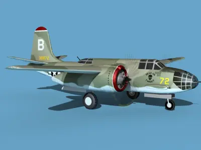 Douglas A-20A Havoc V04 3D model