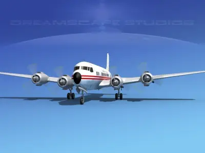 Douglas DC-6 Canadian Pacific 3D model