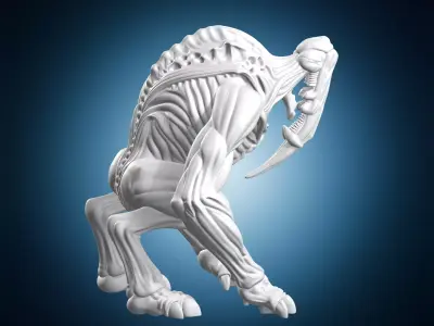 Horrific Mutant Creature 3D print model