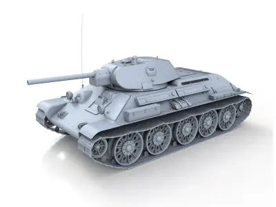 T-34-76 - STZ - Model 1941 - Soviet Medium Tank  3D model
