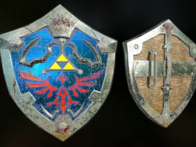 Hylian Shield Free low-poly 3D model