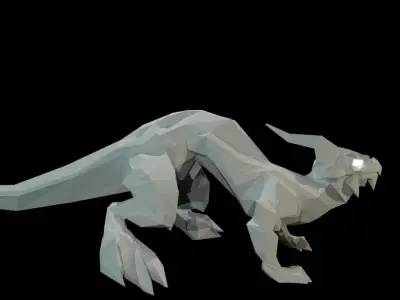 Lizard Dragon SMALL Low-poly 3D model