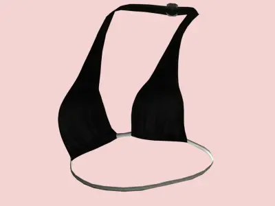 Sexy Black  Army Bikini Low-poly 3D model