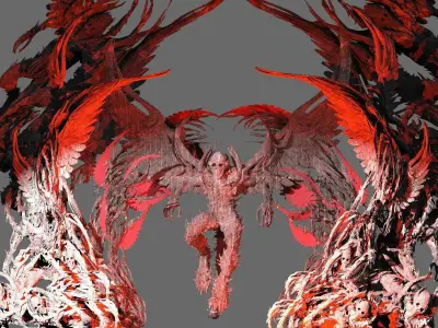 Dantes Inferno Dark legion Kitbash 3D model