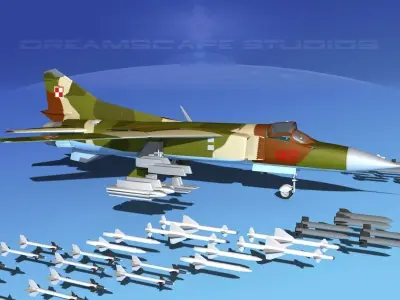 Mig-23 Fighter V15 Poland 3D model