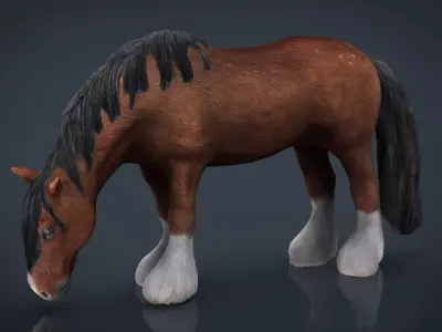 HORSE EATING 3D model