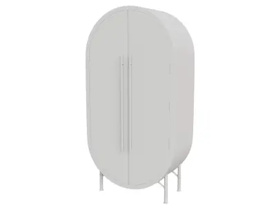 Wooden Bar Cabinet Free 3D model