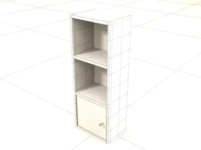 Shelves 3D Model tall bookcase with Free 3D model