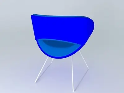 Modern blue chair Free 3D model