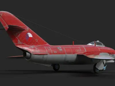 mig-17 Czech Low-poly 3D model