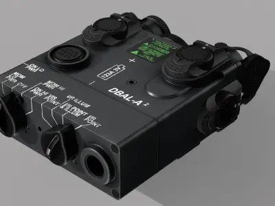 DBAL-A2 Aiming Laser Low-poly 3D model