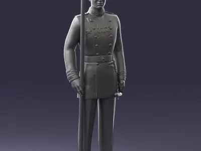 000112 Soviet Naval Officer in Parade Dress 0116 3dp 3D print model